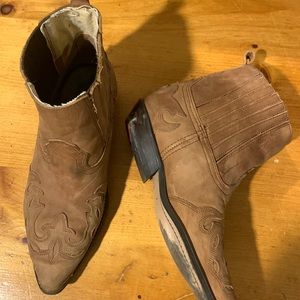 Joe Sanchez leather ankle brown cowboy boots